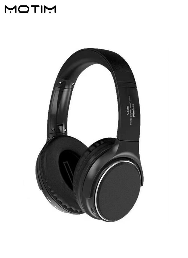 Motim Wireless On Ear Bluetooth Headphones, Foldable Design Headphones, Noise Cancelling, 15H Playtime, Hi-Res Audio, Pure Bass, Lightweight and Comfortable  - Image 1