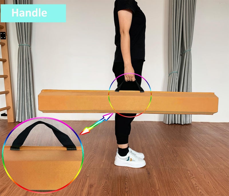 Marfula 6 FT / 8 FT / 9 FT Folding Gymnastics Beam Foam Balance Floor Beam - Extra Firm - Suede Cover - Anti Slip Bottom with Carry Bag For Kids/Adults Home Use - Image 5