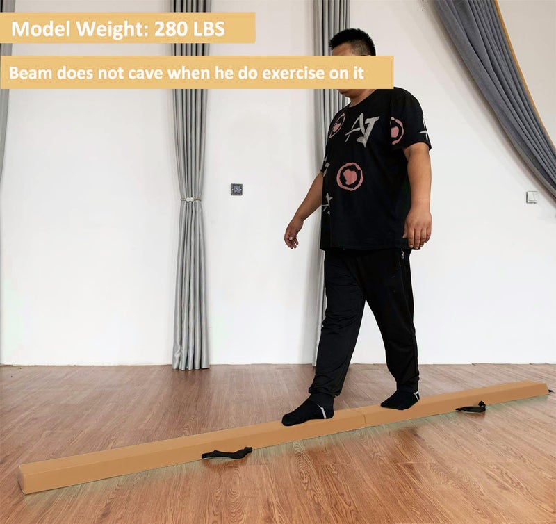 Marfula 6 FT / 8 FT / 9 FT Folding Gymnastics Beam Foam Balance Floor Beam - Extra Firm - Suede Cover - Anti Slip Bottom with Carry Bag For Kids/Adults Home Use - Image 2