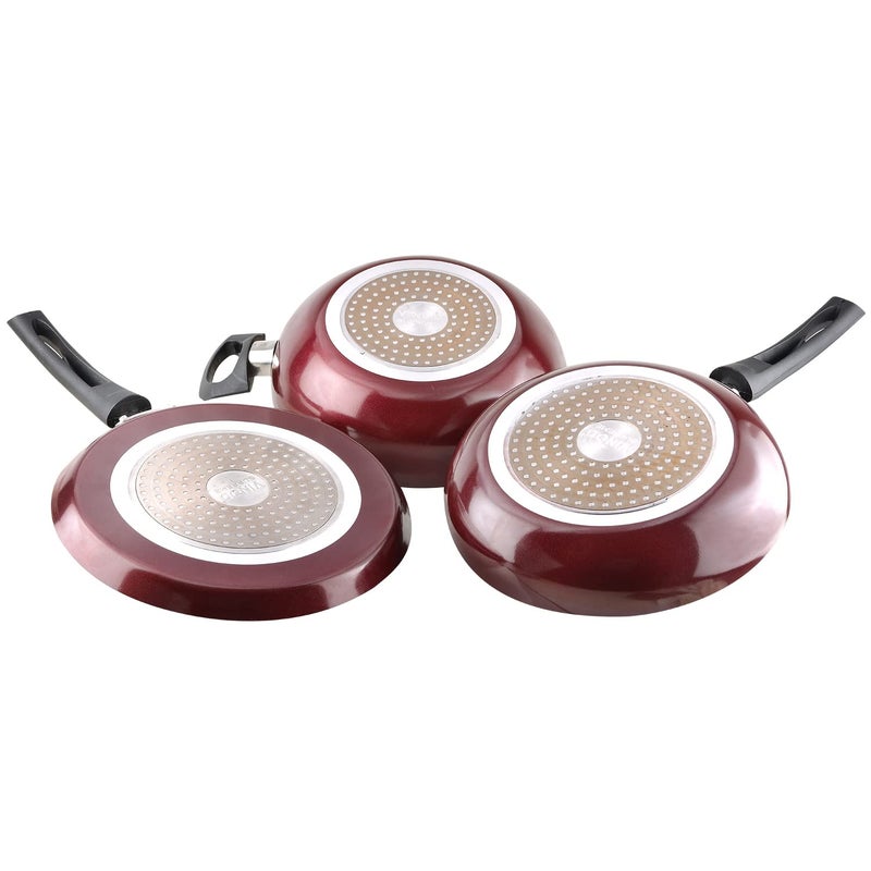VINOD Vinod Supreme Plus Non Stick Cookware Set of 3 | Frypan, Kadai with lid, and Dosa Tawa | 5-Ply Aluminum Layer (3mm Thick) | Gas and Induction Base | 2 Year Warranty - Image 4