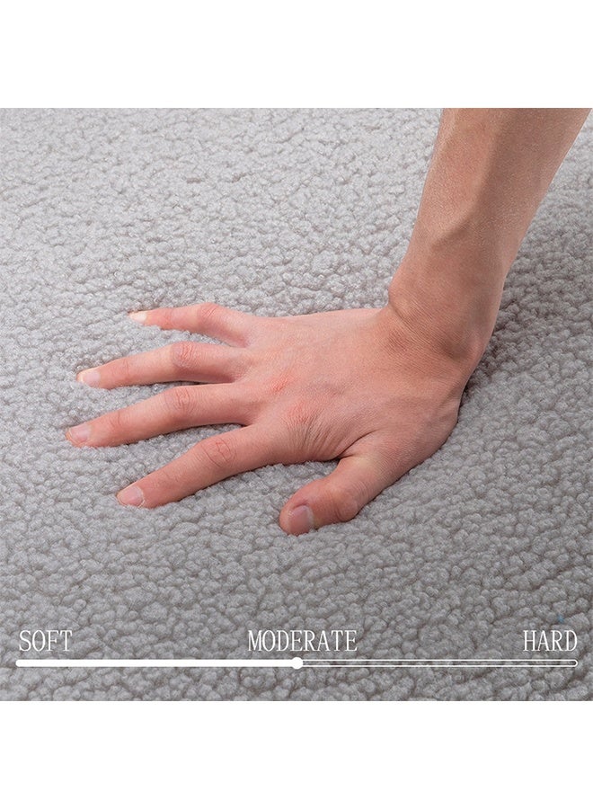 Taimi Stylish upholstered Boucle Fabric Chair with Arms, Comfortable Backrest and Metal Legs, Boucle Chair for Bedroom, Living Room and Office - Grey, 74x62x70cm - Image 4