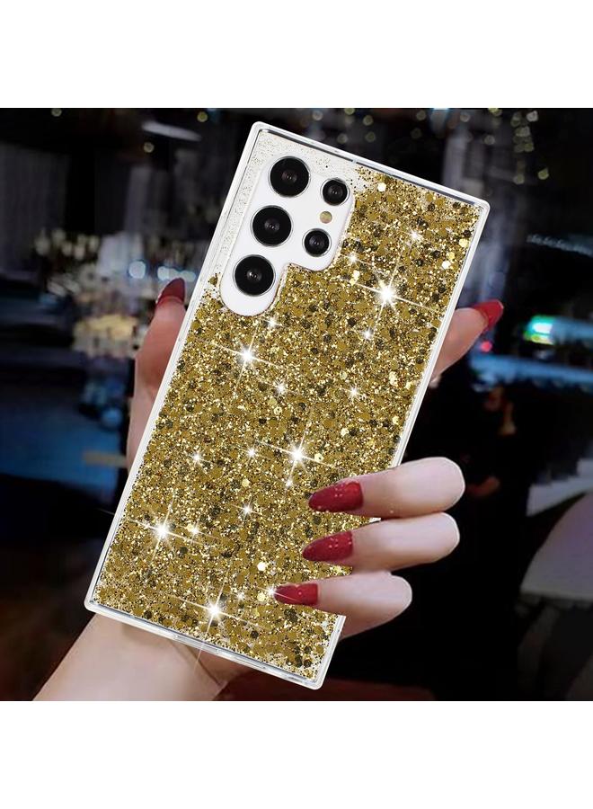 S-TOP Case For Samsung Galaxy S23 Ultra 5G Transparent Frame Glitter Powder TPU Phone Case - Image 4