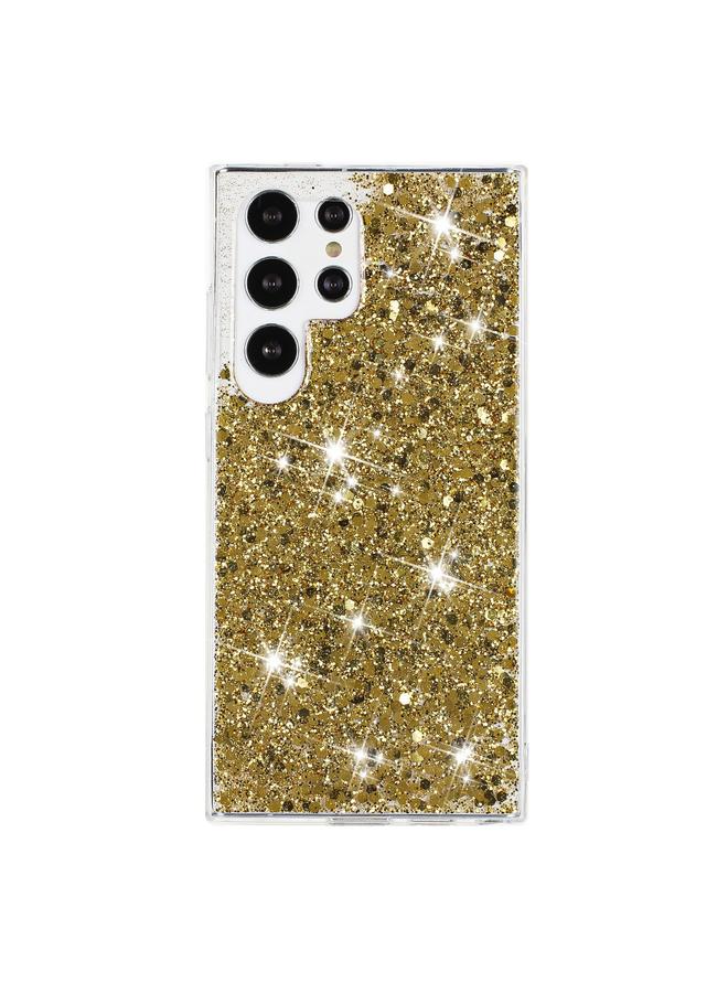 S-TOP Case For Samsung Galaxy S23 Ultra 5G Transparent Frame Glitter Powder TPU Phone Case - Image 1