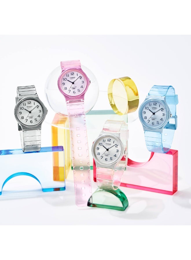 كاسيو ساعة كاسيو MQ-24S-8B للجنسين – قرص رمادي فاتح | سوار ريزن رمادي شفاف | تصميم خفيف وبسيط - Image 5