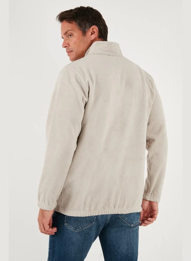 Buratti  Buratti Regular Fit Half-Zip Stand-Up Collar Soft Textured Sweatshirt Men's SWEAT 59060661 for Men | Best Price UAE