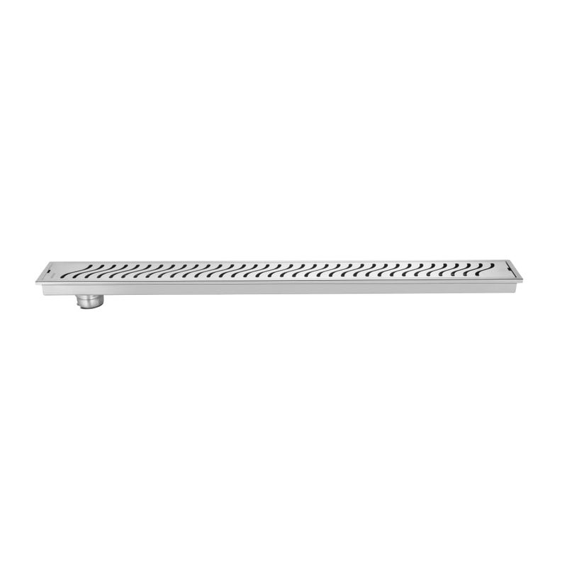 Johnson Bathrooms Johnson Wave 4x24 inches Rectangle Shower Drain Channel | SS304 Grade Vertical Water Drain Channel| Floor Drain for Bathroom with Cockroach Trap | 2 Year Warranty (T3391C2- Stainless Steel) - Image 5