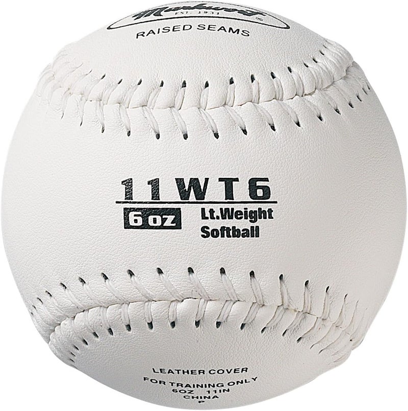 Color Coded Weighted 11-Inch Softball for Training and Practice