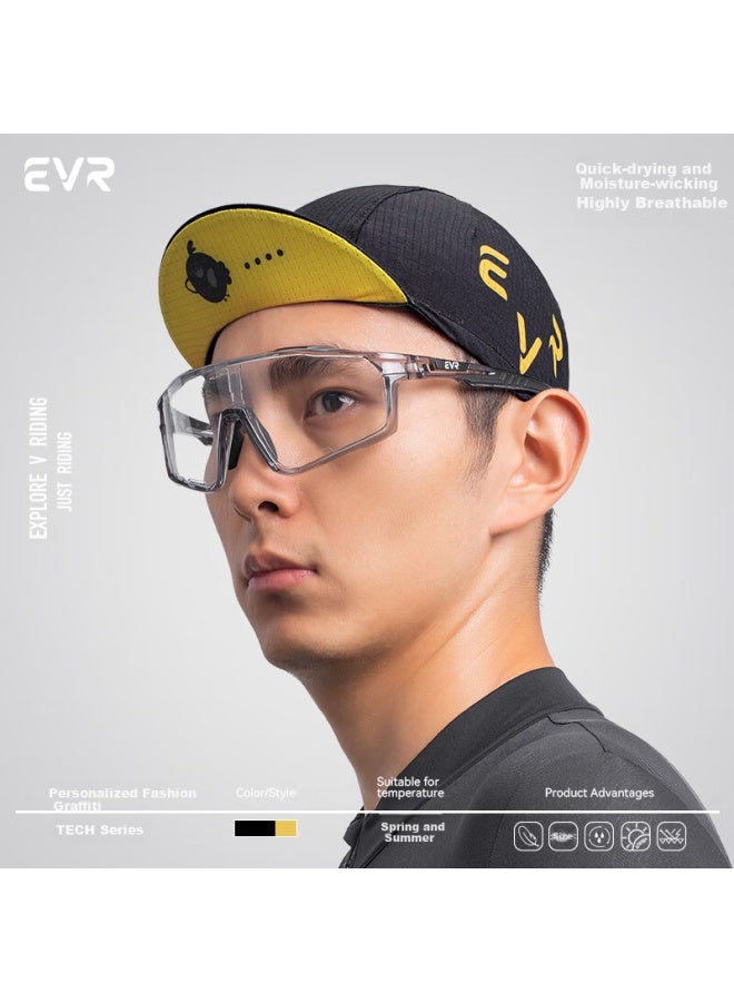 Evr Cycling Cap Summer Antibacterial Sweat-Absorbing Lightweight Breathable Quick-Drying Cycling Helmet Liner Cap Black One Size - Image 1