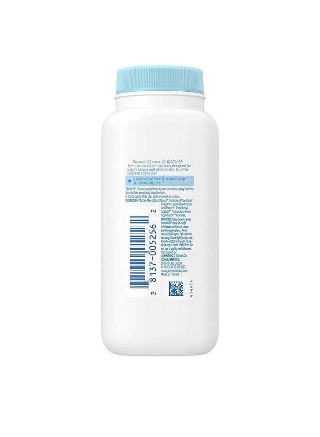 أس سي جونسون بودرة جونسون للأطفال بنشا الذرة الطبيعي والصبار وفيتامين هـ، مضادة للحساسية، حجم تجريبي 1.5 أونصة - عبوة من 24 قطعة - Image 2