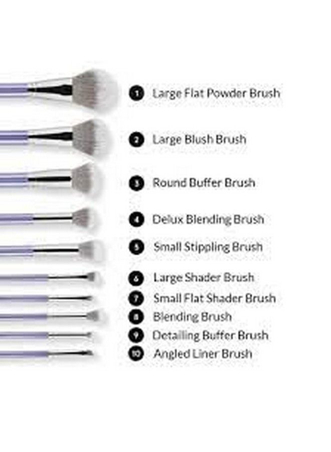 BH STUDIO PRO Makeup Brush Set Hello Holo 10 Piece Brush Set - Image 3