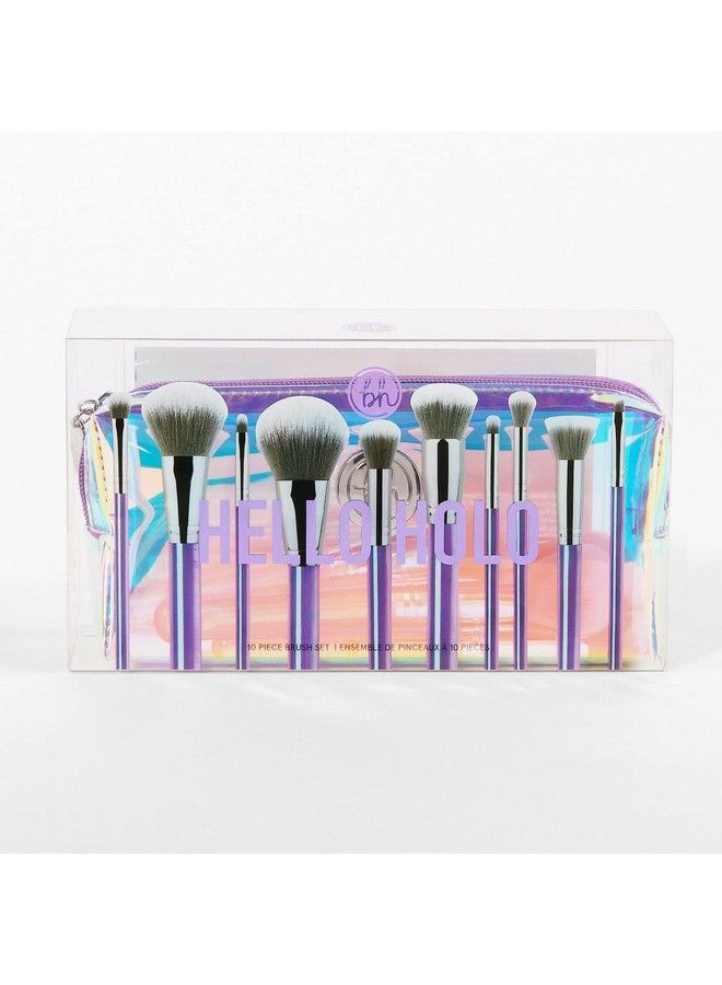 BH STUDIO PRO Makeup Brush Set Hello Holo 10 Piece Brush Set - Image 5