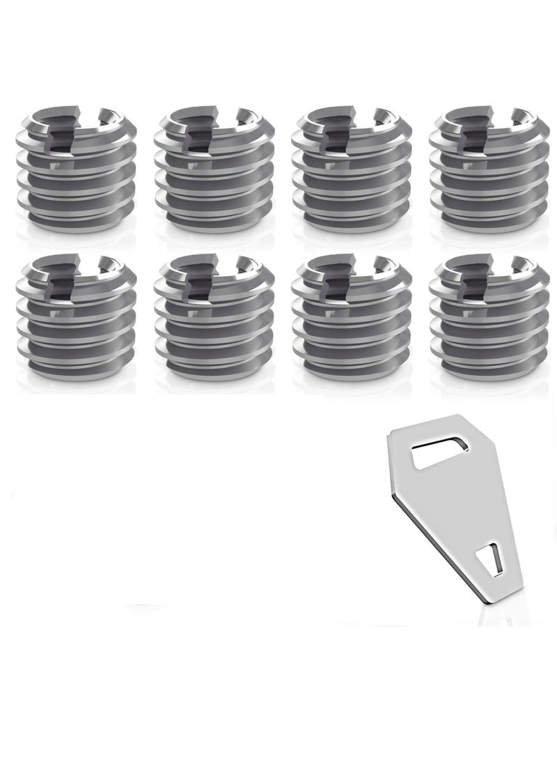 3/8" to 1/4" Bushing Convert Screw Adapter Tripod Ballhead Reducer, 1/4" to 3/8" Camera Convert Screw Adapter Mount for Tripod, Monopod, Ballhead, Video Light Stand & DSLR SLR cameras, Stainless Steel - Image 1