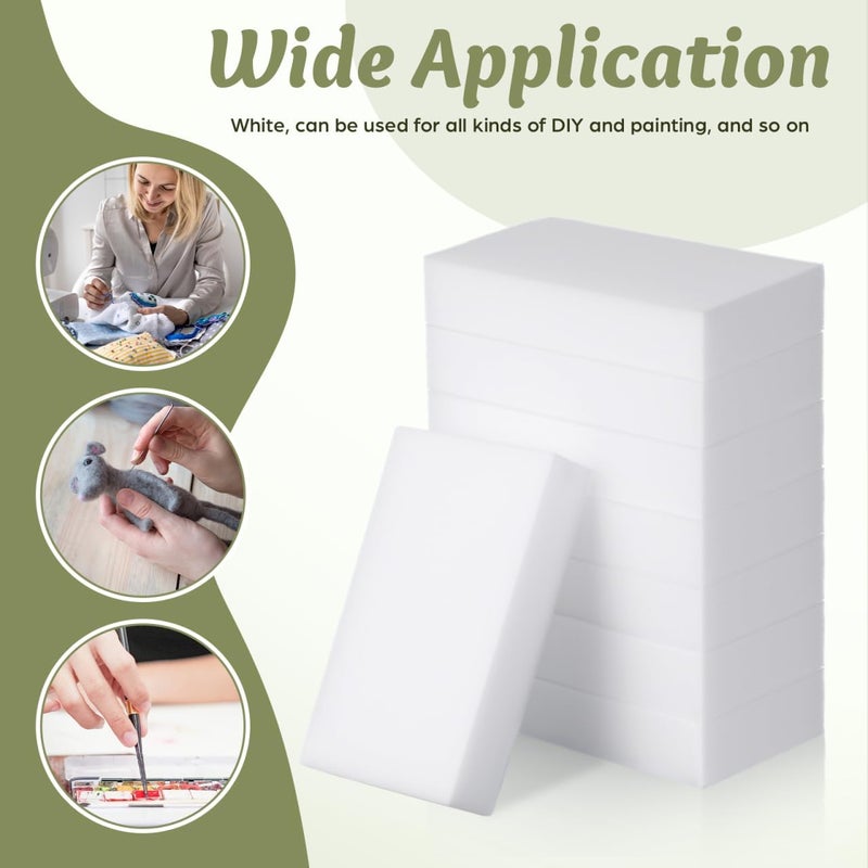FOMIYES 8pcs High Density Sponge Block Wooden Needle Holder Wool Felting Foam Needle pin Cushion mat Ornament Crafts Hand Embroidery Supplies Felting Materials Shrink Film White Foam Board - Image 2