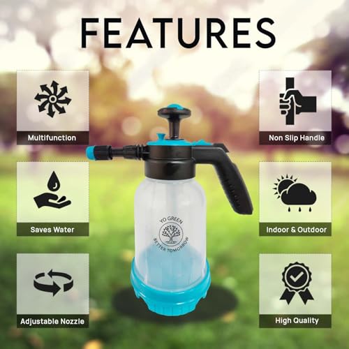 Yo Green 2L Spray Pump for Plants | Garden Sprayer with Adjustable Nozzle | Plastic Water Spray Bottle for Gardening | Leak-Proof Plant Watering Pump, Easy-Fill Water Sprayer (SMART PRO 2 Liter) - Image 4