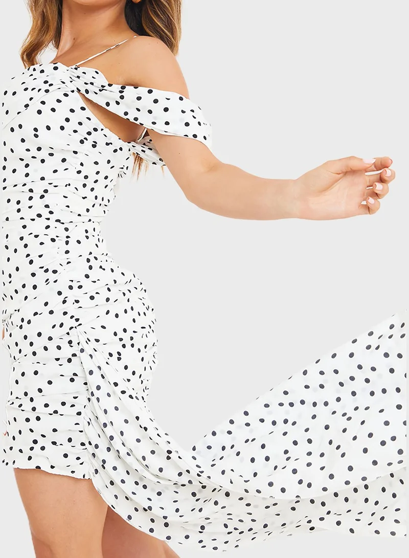 In the style Polka Dot Mini Dress