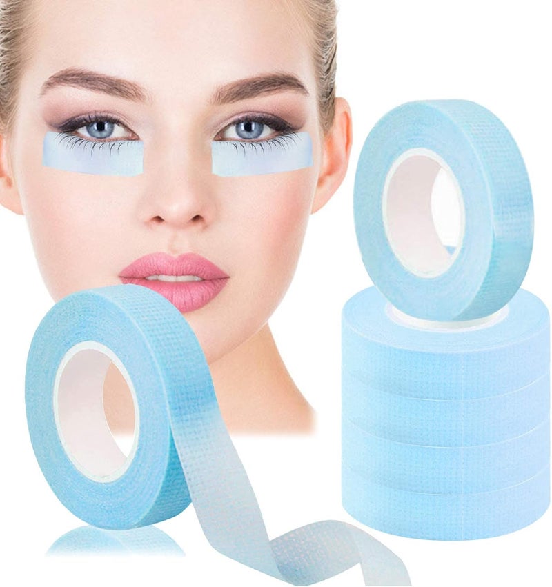 Eyelash Tape, Adhesive Lash Extension Tape Breathable Micropore Fabric Tape Lash Extensions Supplies for Eyelash Lint Free False Lash Extension Supplies, 6 Rolls - Image 1