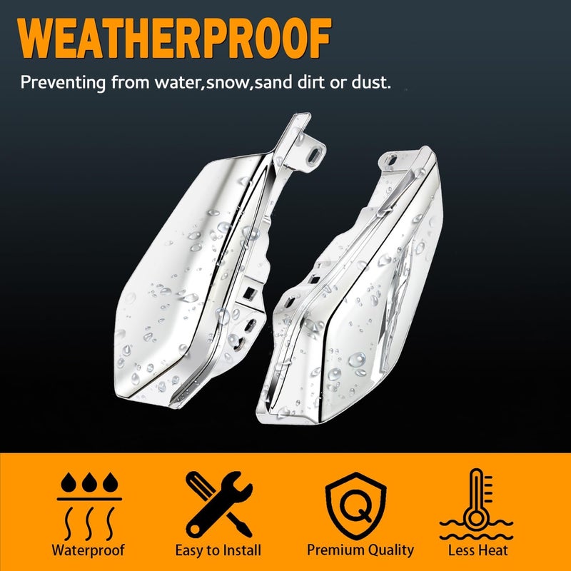 PBYMT Mid Frame Air Deflectors Heat Shield Compatible for Harley Touring Road King Street Electra Glide 2009-later Also Compatible with Models Equipped with Coolflow Fan(Chrome) - Image 5