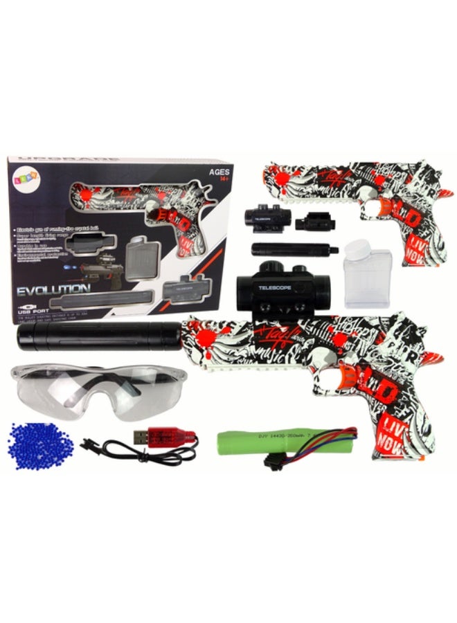 Electric BB Blaster Toy Gun Set, Automatic Battery Powered Target Shooting Toy with Long Range Up to 20M, Outdoor Action Game for Kids Ages 14+ - Image 1