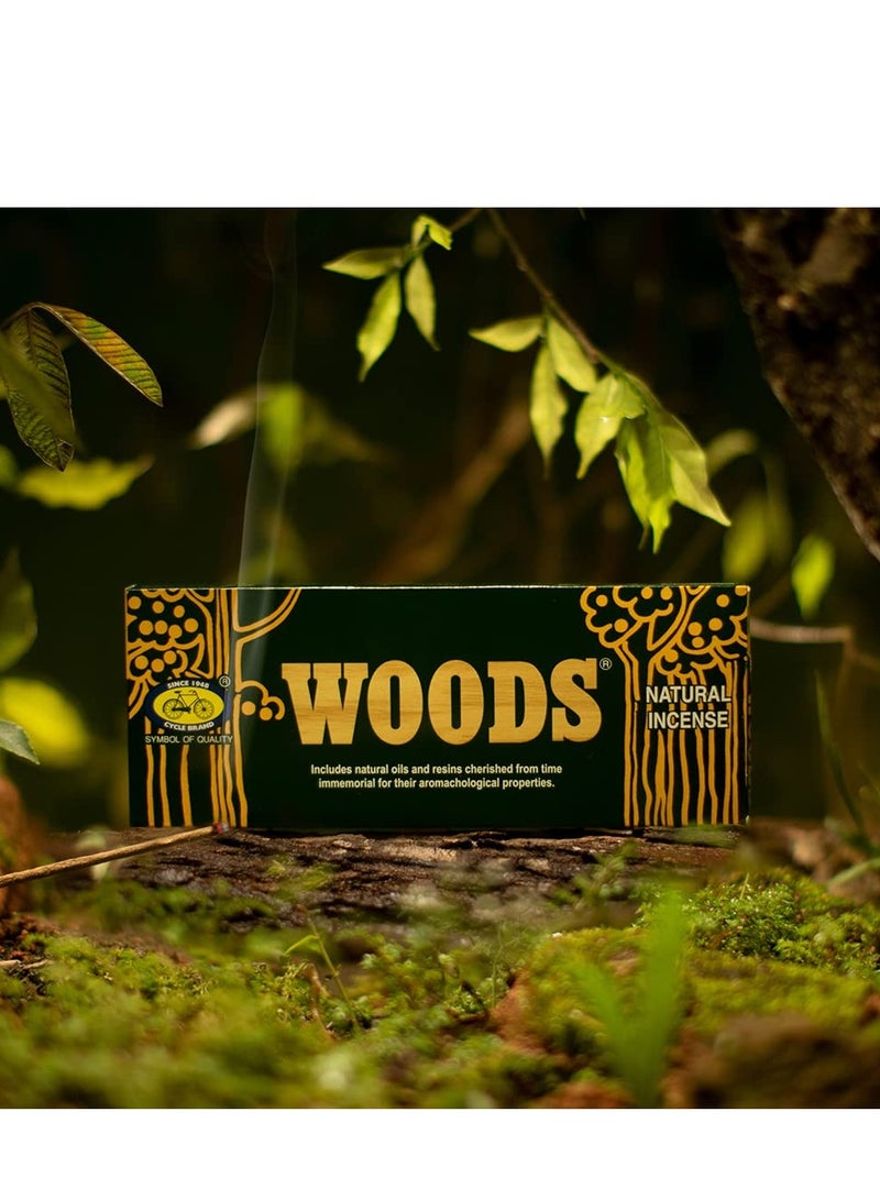 CYCLE Cycle Pure Woods Natural Agarbatti with Woody, Sandal-Amber Fragrance, Long-Lasting Incense Sticks for Divine and Special Puja Experience PACK OF 2  - Image 2