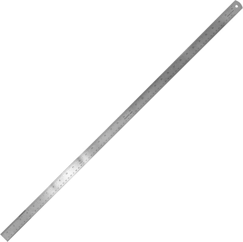 Pacific Arc 36 Inch Stainless Steel Ruler with Inch/Metric Conversion Table - Image 2