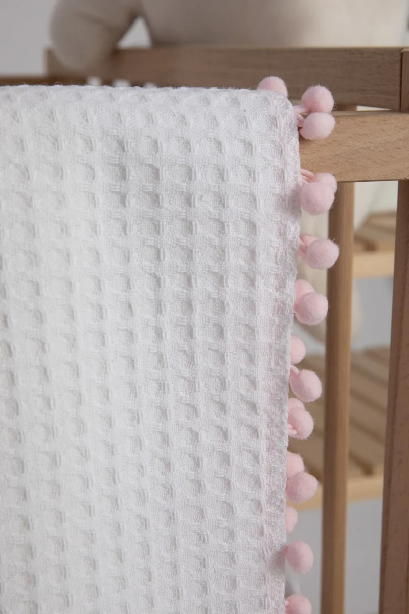 فافورا 100% Cotton Macaron Baby Blanket - Pink