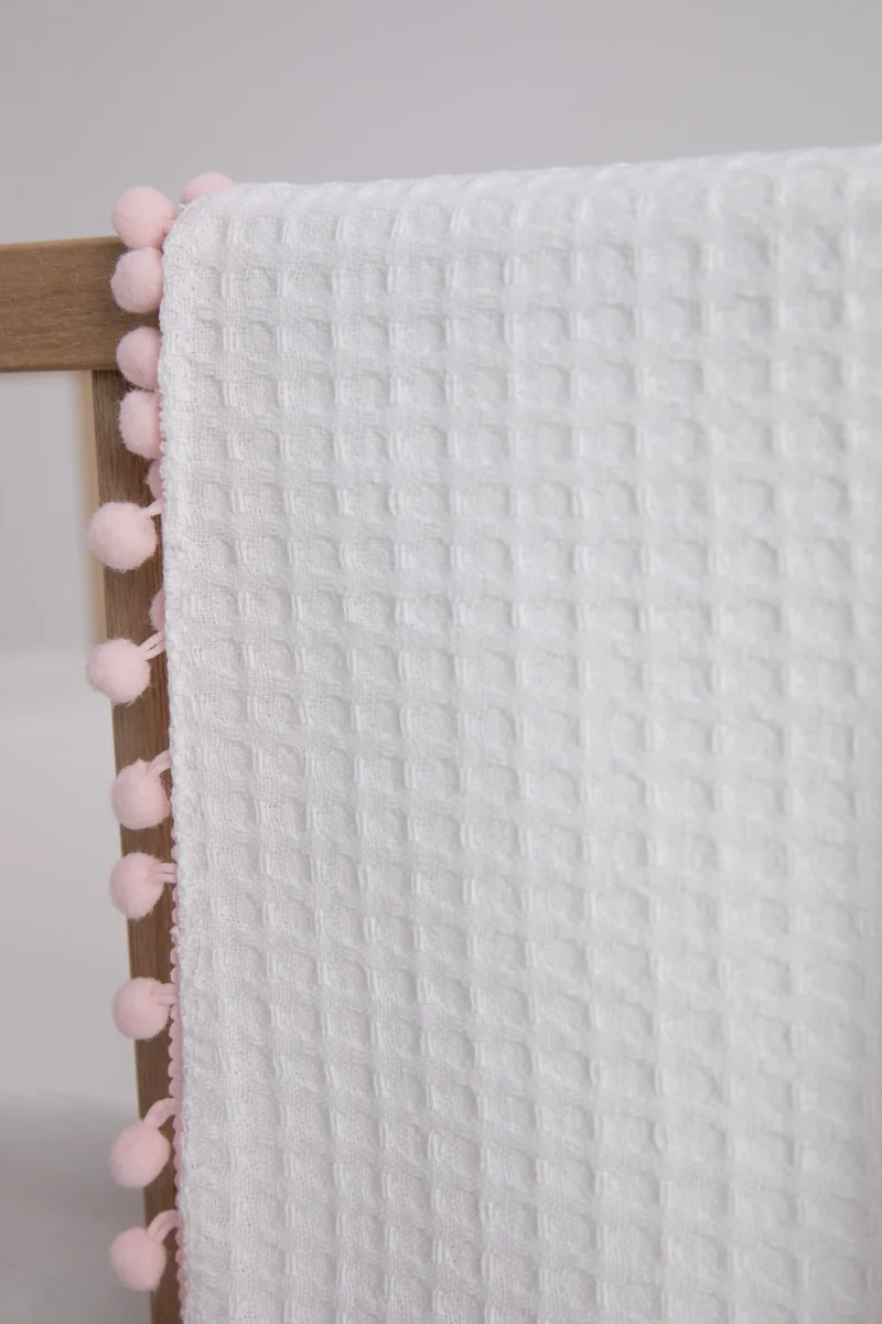 فافورا 100% Cotton Macaron Baby Blanket - Pink