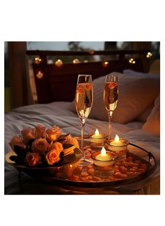Vergali Floating Candles, 12Pcs Waterproof Flameless Floating Tealights, LED Flameless Tealight Candles, LED Lamp Decoration for Bathroom, Restaurant, Table,Wedding, Party, Festival,Celebration (Warm White)  - Image 2