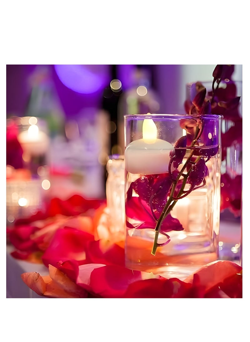 Vergali Floating Candles, 12Pcs Waterproof Flameless Floating Tealights, LED Flameless Tealight Candles, LED Lamp Decoration for Bathroom, Restaurant, Table,Wedding, Party, Festival,Celebration (Warm White) - Image 5