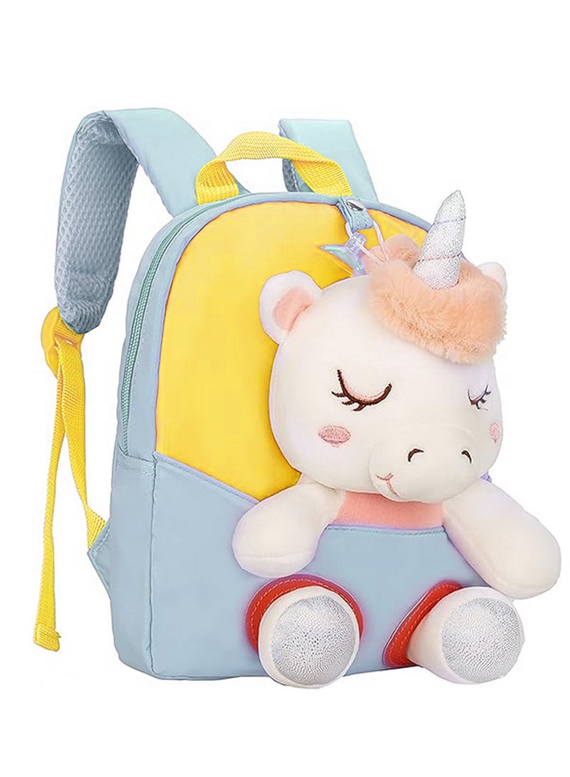 RATSAW Adorable Backpack for Toddler Kids Cute Plush Animal Toy for Girl Mini Schoolbag with Plush Animal for Preschool Child  - Image 1