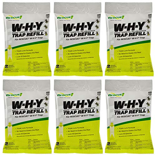 RESCUE! Non-Toxic Wasp, Hornet, Yellowjacket Trap (WHY Trap) Attractant Refill - 2 Week Refill - 6 Pack - Image 1