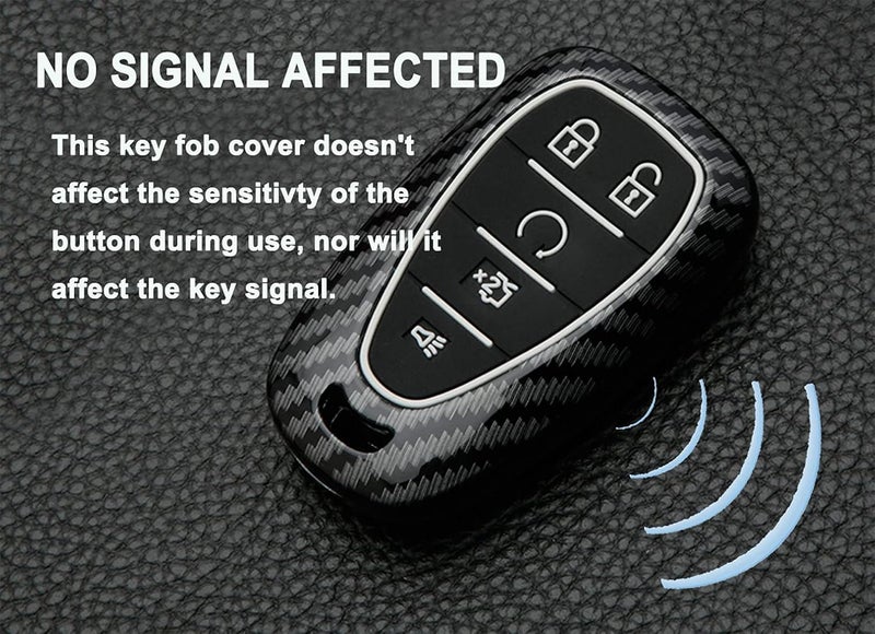 Muxkenper غطاء حافظة مفتاح السيارة عن بُعد مناسب لسيارات شيفروليه ماليبو، كامارو، إكوينوكس، تراكس، ترافيرس، سونيك، كروز، فولت، سبارك - Image 3