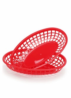 Y&D Bread Baskets, Reusable Oval Plastic Food Serving Microwave& Dishwasher Safe Grade Tray for Party Picnic BBQ Burger Fries Sandwiches 9.4" x 5.9" 24pcs  - Image 5