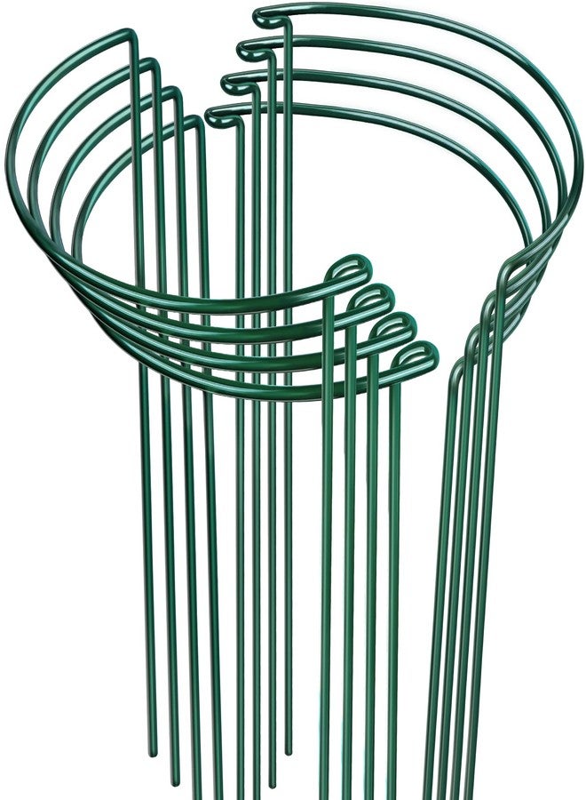 LEOBRO Plant Support Stakes, 8PCS Peony Cages and Supports, Peony Cage, Plant Support Plant Stakes for Outdoor Plants, Garden Stakes for Peony, Tomato, Monstera Plant, 9.8" W x 15.7" H - Image 1