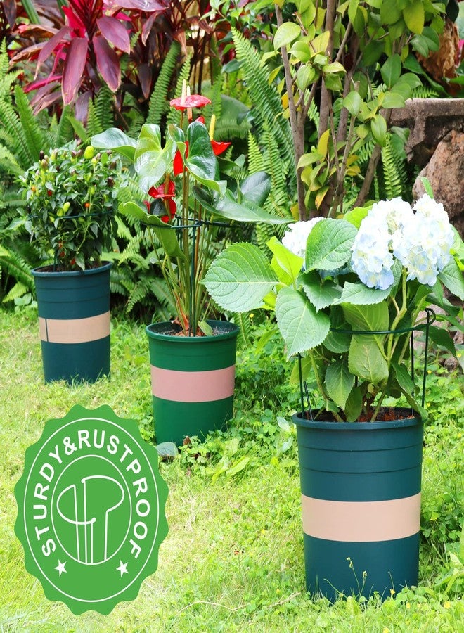 LEOBRO Plant Support Stakes, 8PCS Peony Cages and Supports, Peony Cage, Plant Support Plant Stakes for Outdoor Plants, Garden Stakes for Peony, Tomato, Monstera Plant, 9.8" W x 15.7" H - Image 5