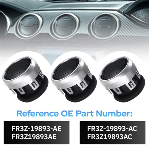 QFISH Dashboard AC Heater Air Duct Vent Compatible with 2015-2023 Mustang Replaces FR3Z-19893-AE FR3Z-19893-AC - Image 2