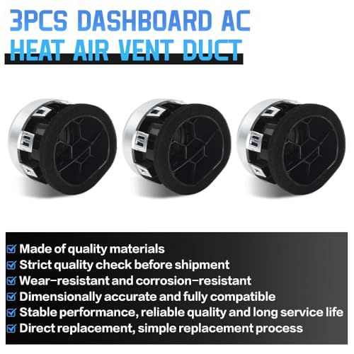 QFISH Dashboard AC Heater Air Duct Vent Compatible with 2015-2023 Mustang Replaces FR3Z-19893-AE FR3Z-19893-AC - Image 5