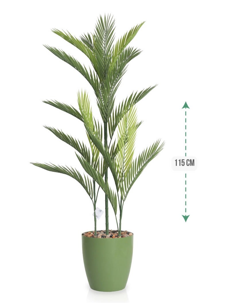 Alrassi Artificial Areca Palm Tree – 115 cm Height, Tropical Elegance for Home or Office Décor - Image 2