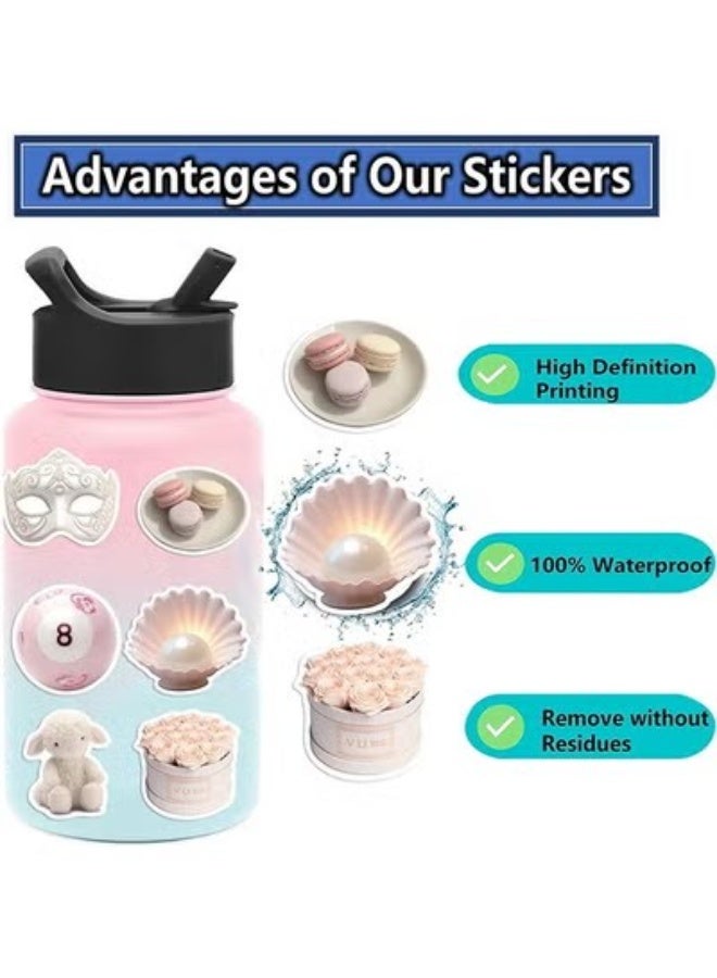 JS 50 Pcs Pink Gentle Ballet Girl Style Diy Stickers, Students Prize Stickers Suitable for Laptops, Guita, Water Bottles, Skateboards, Suitcases, Car Bumpers, Stickers for Children, Girl and Teenagers - Image 4