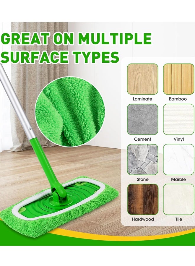 ١٠ قطع من وسادات الممسحة المصنوعة من الألياف الدقيقة القابلة لإعادة الاستخدام، وسادات ممسحة قابلة للغسل لتنظيف الأرضيات - Image 5