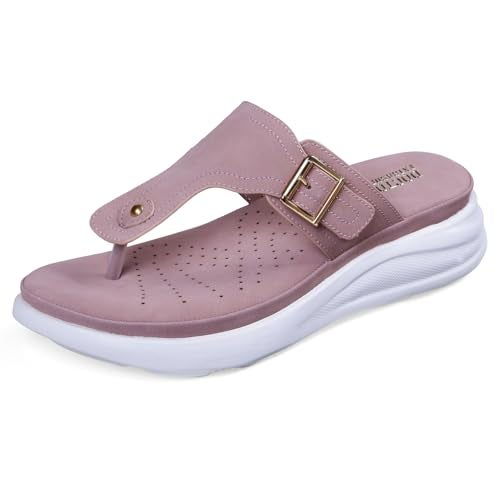 DOCTOR EXTRA SOFT Women's Ultra Lightweight Slippers/Flip-Flops with Memory Foam Cushion | Stylish & Comfortable | Casual & Fashion| Diabetic & Orthopedic Synthetic Slip-on Sandals Ladies/Girls D-621 - Image 1