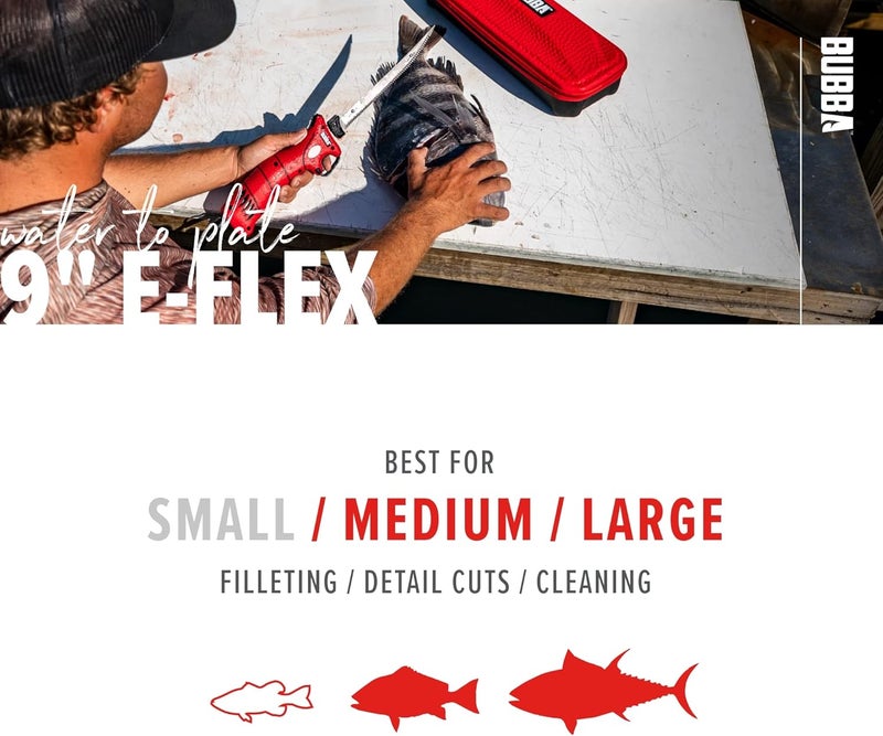 Bubba E-FLEX Electric Fillet Blade with Ti-Nitride Coated Hollow Stainless Steel Non-Stick Reciprocating Construction for Fishing and Outdoors - Image 4