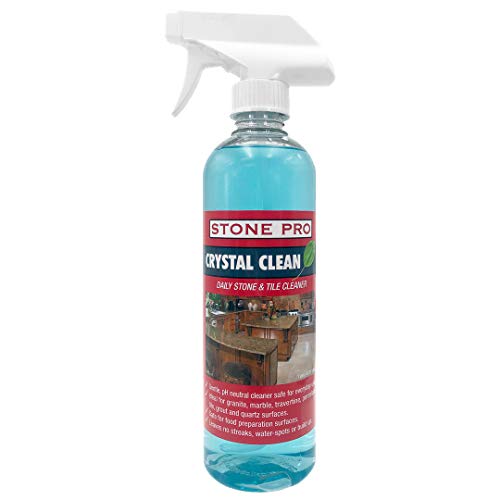 Stone Pro Crystal Clean - Granite and Marble Daily Cleaner, Cleans and Reinforces Sealant, Safe, Streak free, NO Rinse use on Windows, Mirrors & Glass (16 Fl Oz Ready to Use) (16 Fl Oz) - Image 1