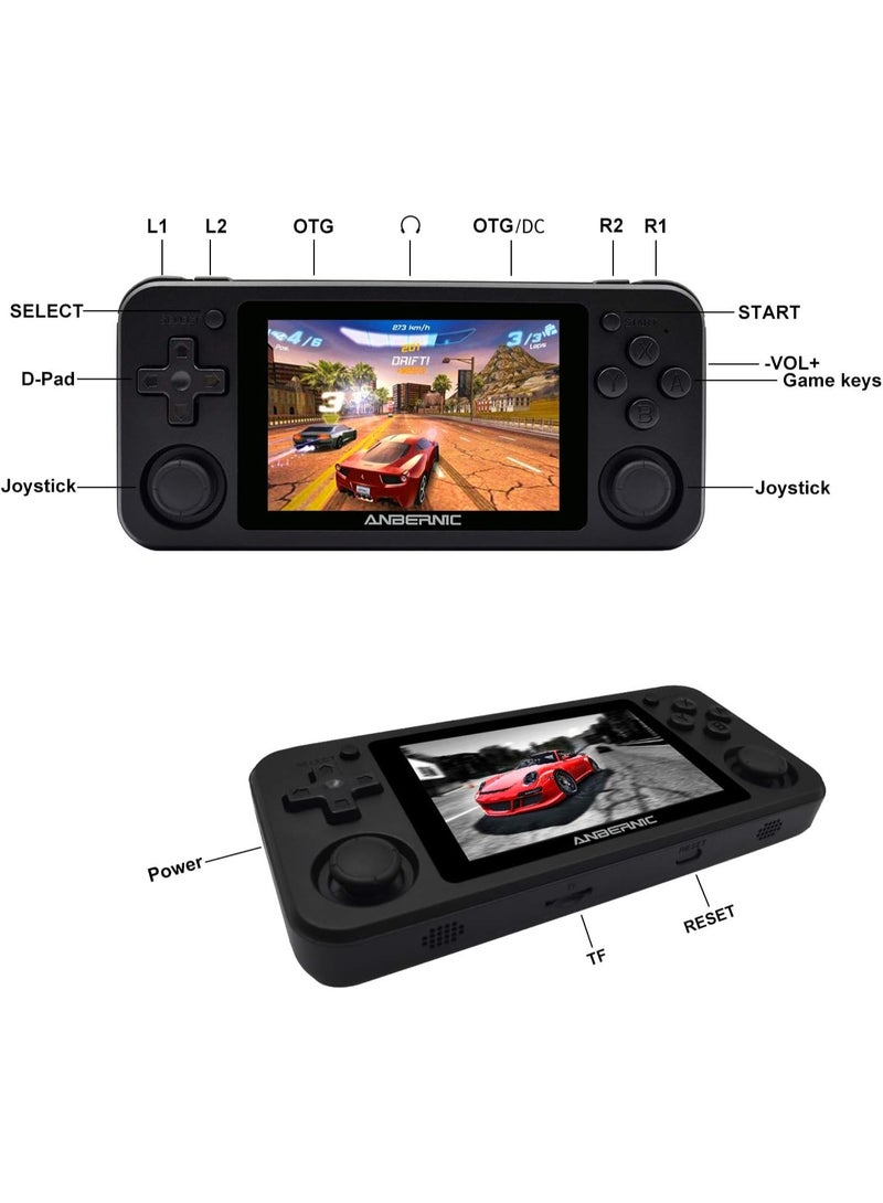 ANBERNIC  وحدة تحكم الألعاب المحمولة RG351P – شاشة IPS بحجم 3.5 بوصة، نظام لينكس مفتوح المصدر، معالج RK3326 بسرعة 1.5GHz، بطارية 3500mAh، أكثر من 2500 لعبة كلاسيكية، تدعم PSP/N64/PS1 – جهاز ألعاب محمول - Image 5