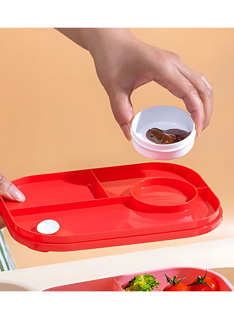 Twisoo Cartoon Kids Lunch Box – BPA-Free Heatable Bento Lunch Container with Sauce Compartment, Leakproof & Durable Food Box for School, Travel, Children's Meals - Image 4