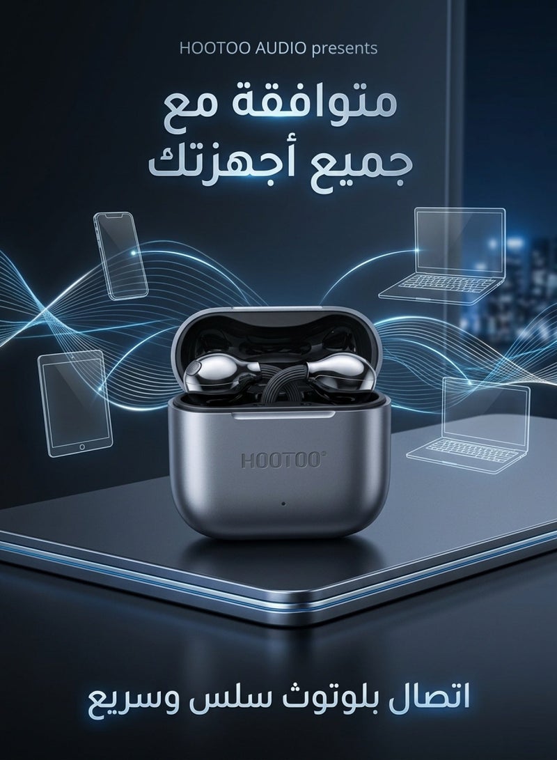 هوتو سماعات بلوتوث لاسلكية بتصميم اذن مفتوح متكيف وانيق وقوي الثبات. سماعه بلوتوث لاسلكيه ببطارية تدوم طوال اليوم. سماعة بلوتوث لاسلكية بتجربة صوت عالية الوضوح. سماعات اذن . سماعة اذن متوافقة مع جميع الاجهزة التي تدعم اتصال البلوتوث. سماعة لاسلكية بميكرفون اتصال مدمج لمكالمات واضحة. - Image 5