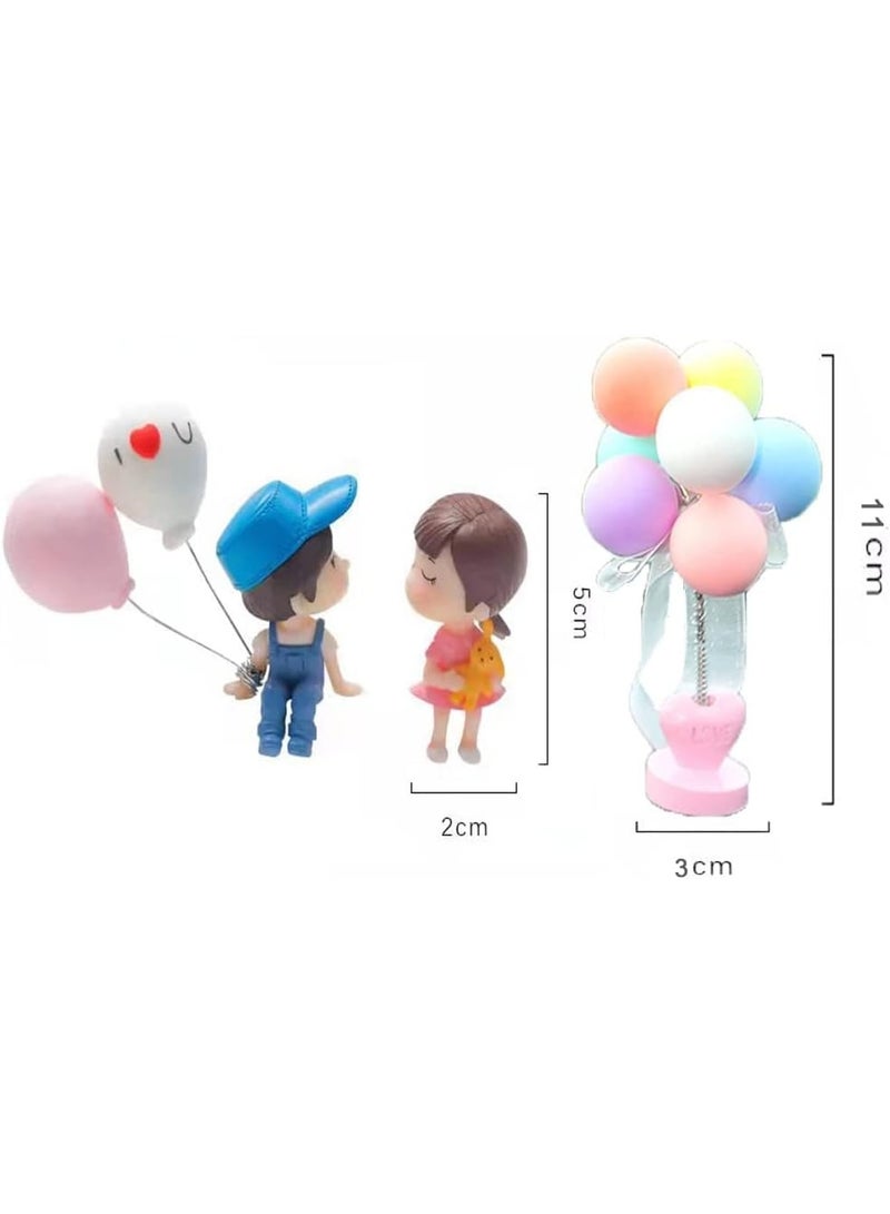 Bukela Couple Cute Ornaments, Cartoon Car Dashboard Decorations, Cute Cartoon Couples Action Figure Figurines Balloon Ornament, Lovely Couple Auto Interior Accessories - Image 5