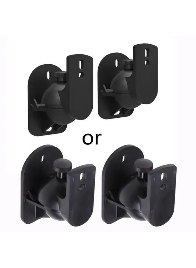 Black Wall Mounted Speaker Bracket Adjustable Rotatable For Projectors - Image 3