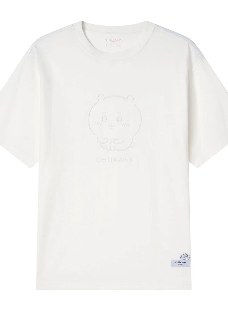 Giordano  Men's Chiikawa Printed Cotton Blend Relaxed Tee for Men | Best Price UAE