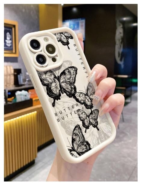 COVERLY Fashionable Retro Butterfly Back Case Cover for iPhone 12 Pro | Hot Minimalist Trendy Cute Design | Camera Protection | Soft TPU Silicone Aesthetic Cover for Girls & Women (Pink, Shockproof) - Image 4