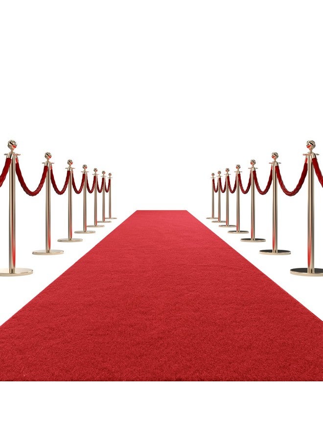 HOMBYS HOMBYS 450 GSM Extra Thick Red Carpet Runner for Partys & Events 3x10 ft, Non-Slip Rubber Backed Aisle Runway Rug for Step, Proposal & Wedding Decorations, Hollywood Oscars Runway, (Red, 3x10 ft)  - Image 1